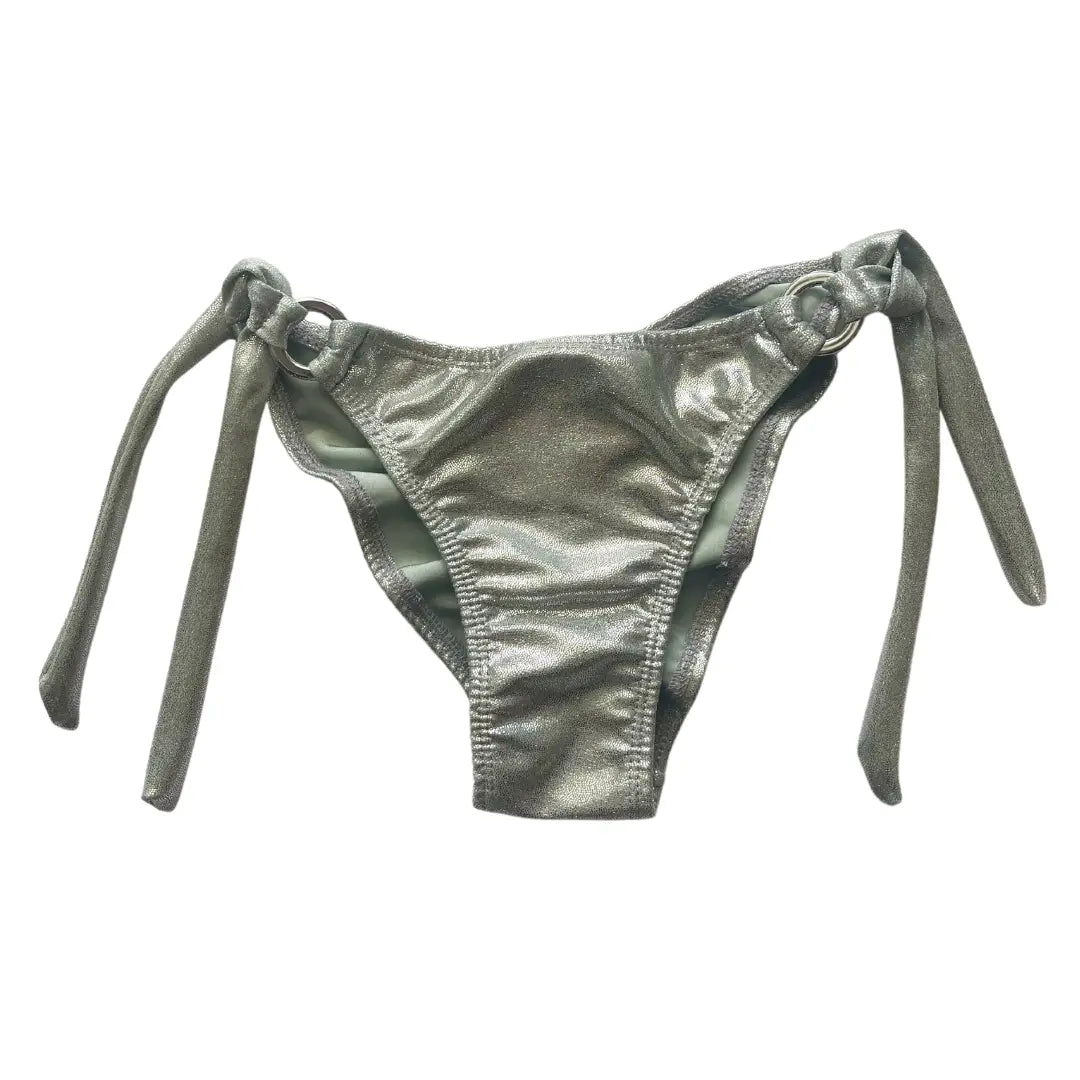 Metallic Gray Bikini Bottom - CLEARANCE Benatti Beachwear