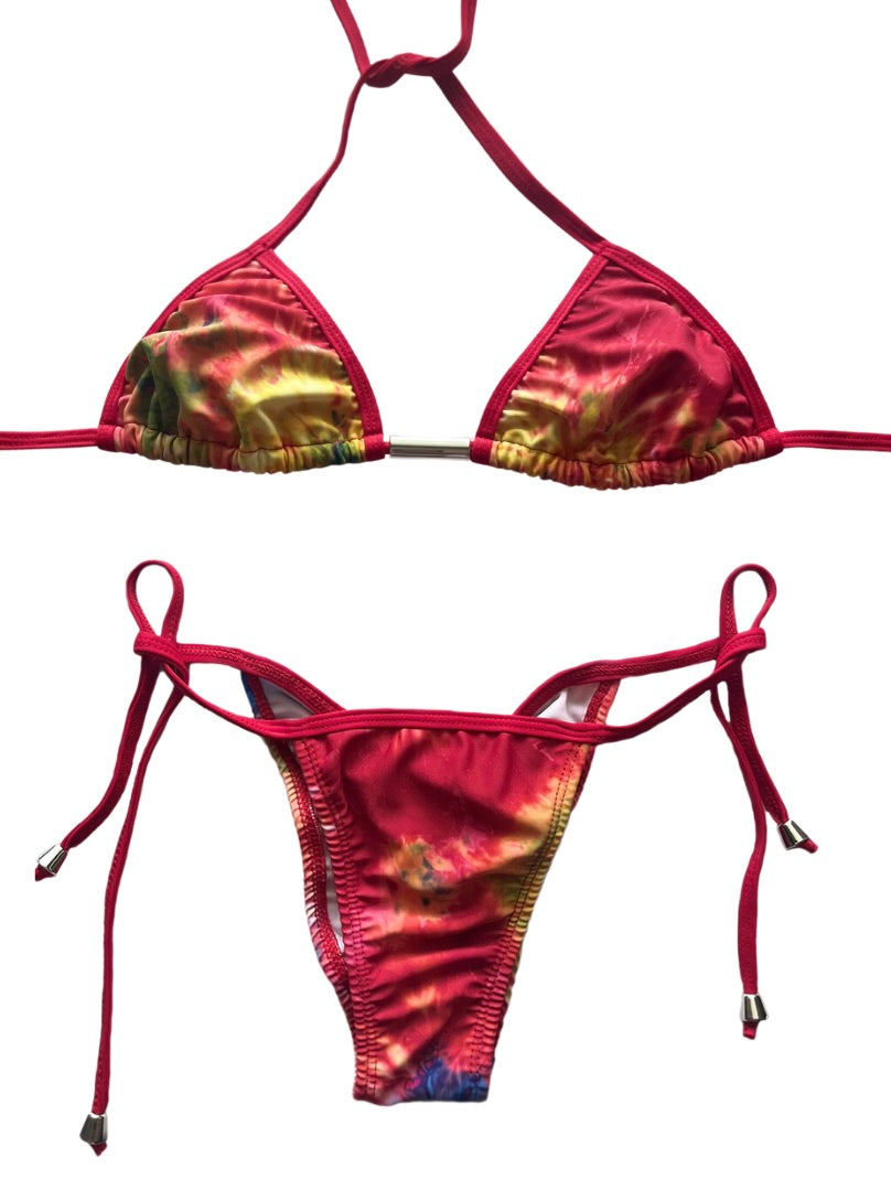Red Tie Dye Bikini Set - SALE