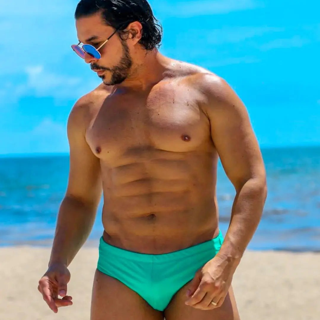 Solid Color Low-Rise Brazilian Sunga Swim Brief Benatti Beachwear
