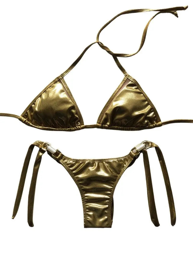 Metallic Gold Cheeky Bikini SET Benatti Beachwear