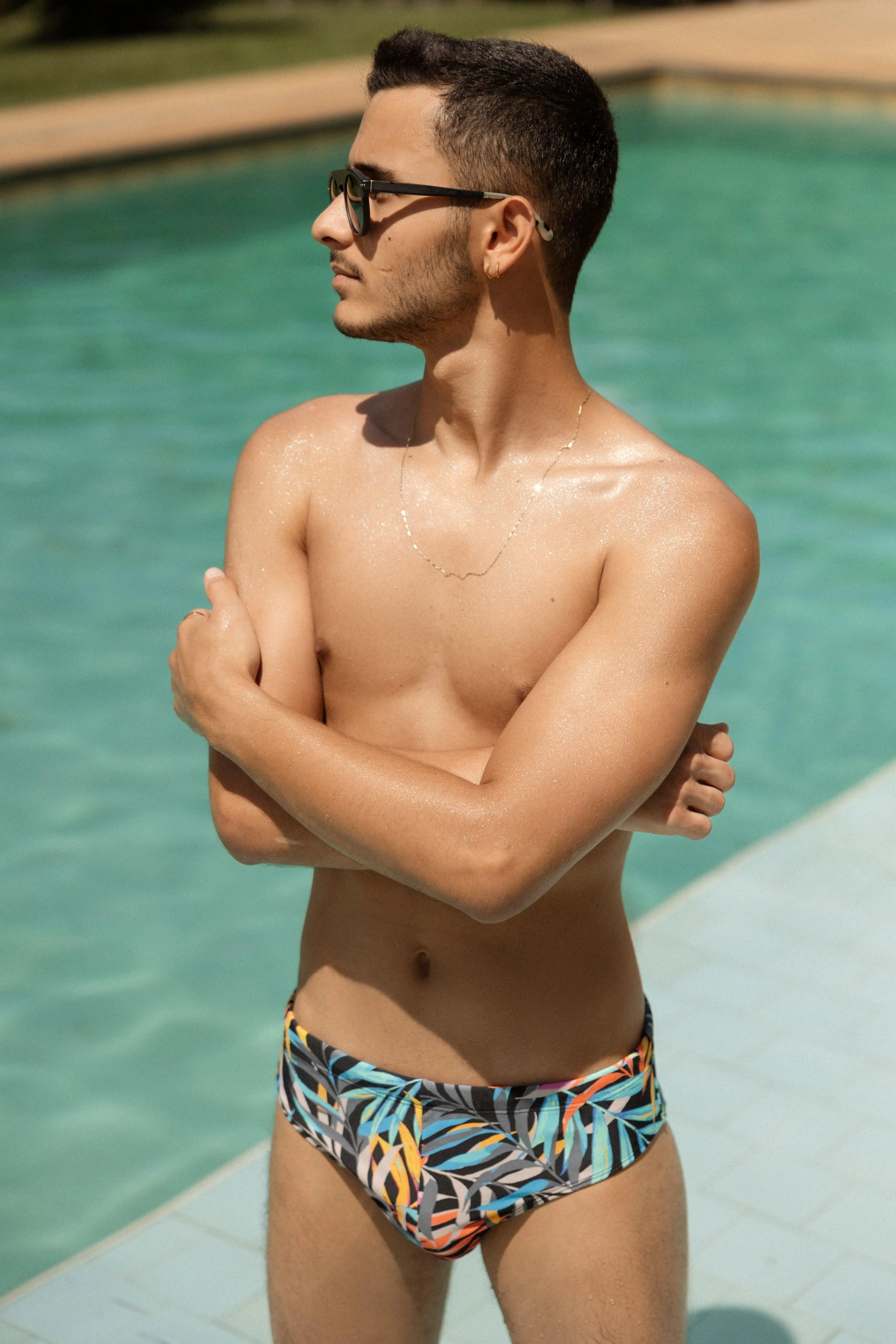 Tropical Print Low-Rise Brazilian Sunga Swim Brief Benatti Beachwear