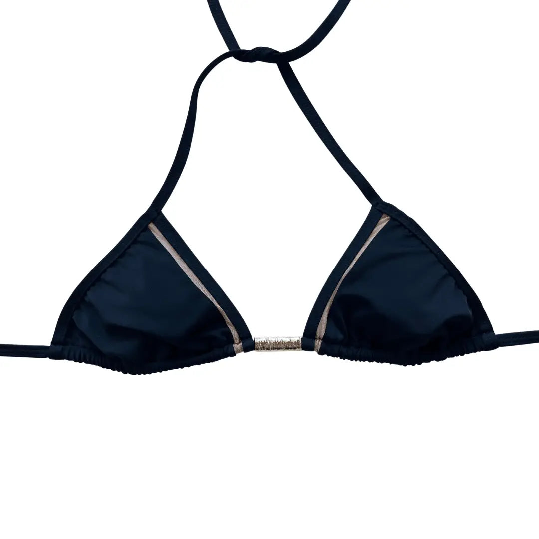 Alice Triangle Bikini Top with Mesh - Solid Colors Benatti Beachwear