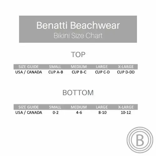 Orange Jungle Palms Bikini SET Benatti Beachwear
