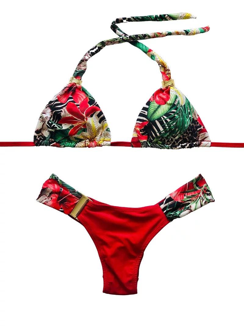 Tropical Prints Cheeky Bikini SET - SALE