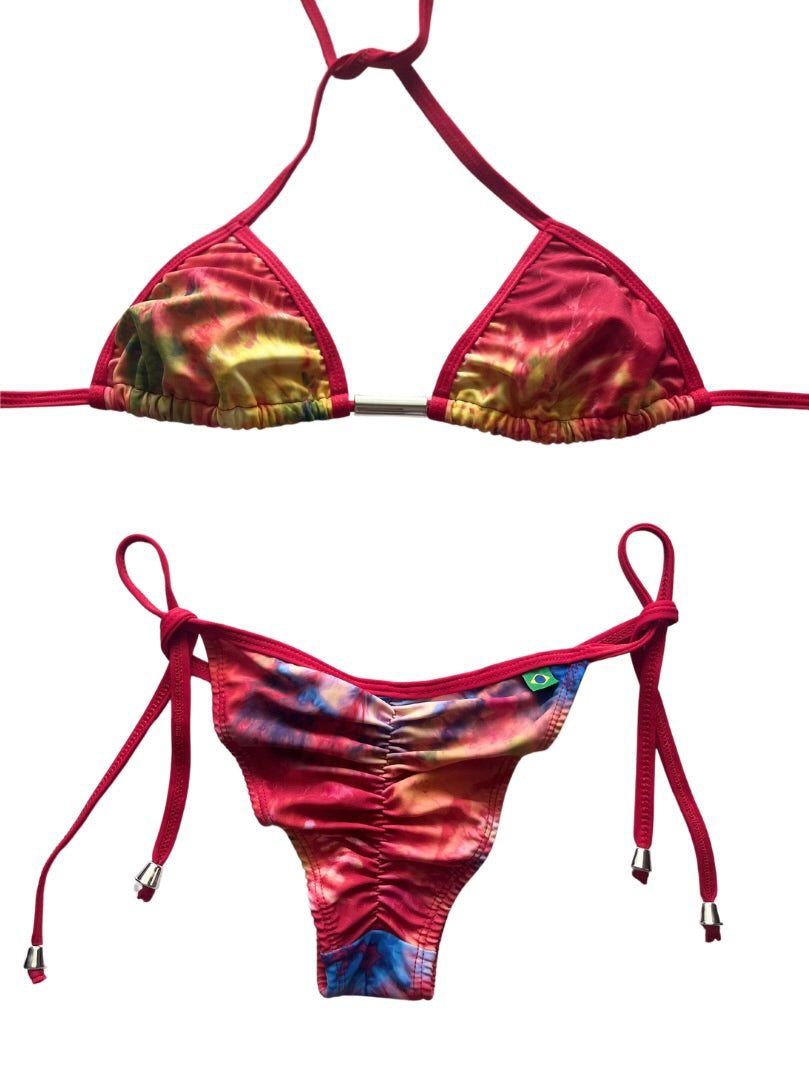 Red Tie-Dye Bikini Set - SALE