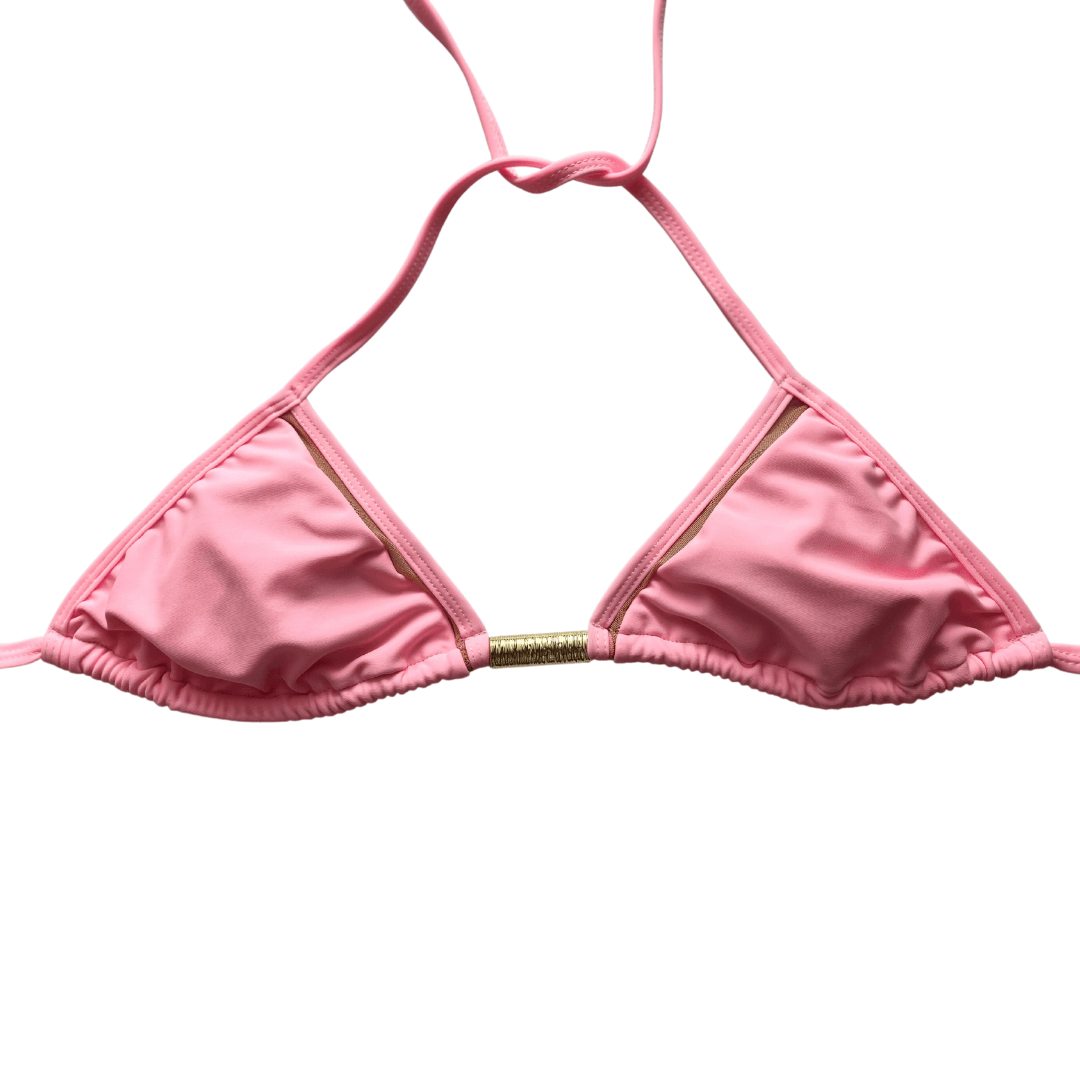 Alice Triangle Bikini Top with Mesh - Solid Colors