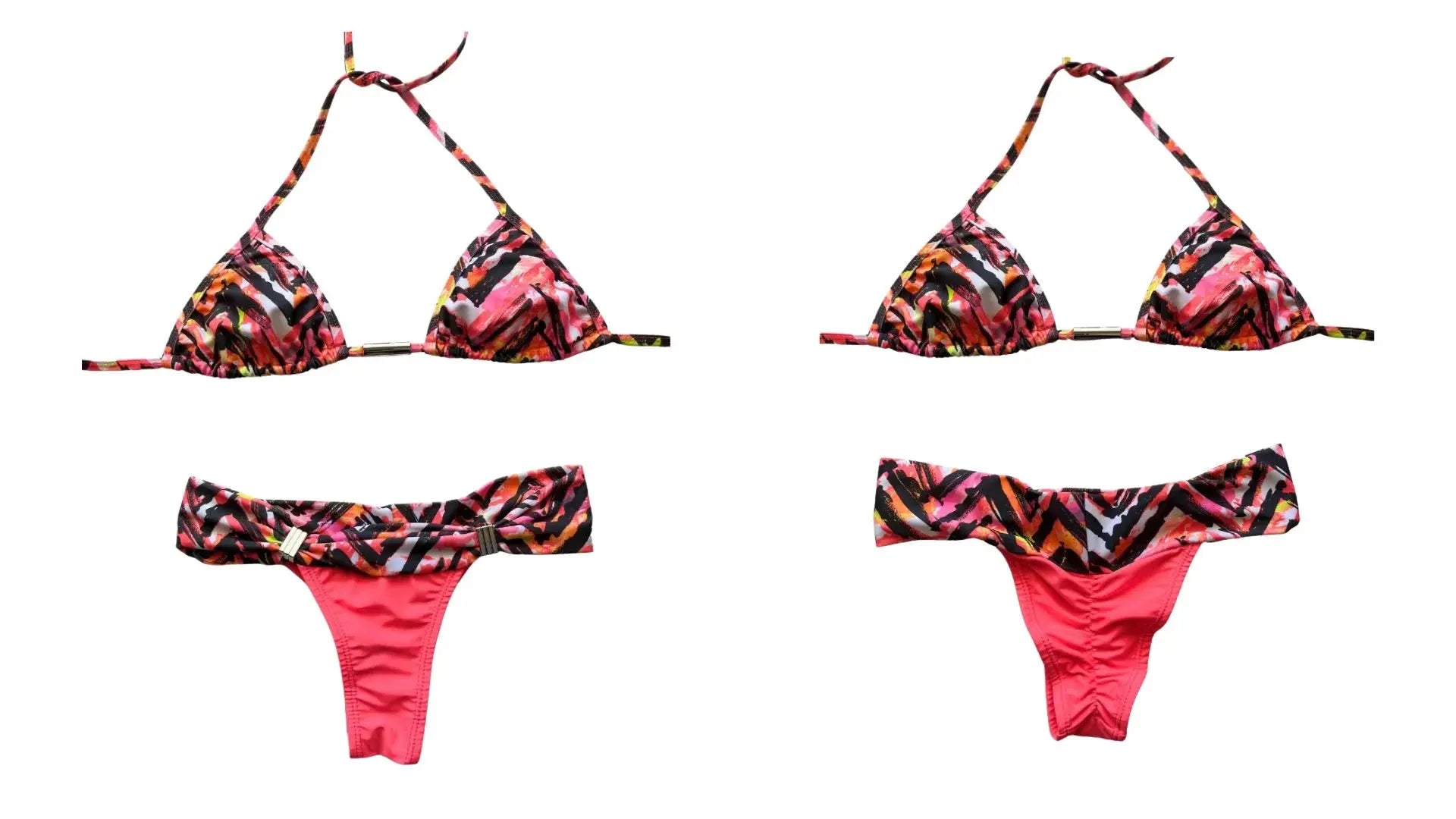 Electric Coral Cheeky Bikini SET - SALE Benatti Beachwear