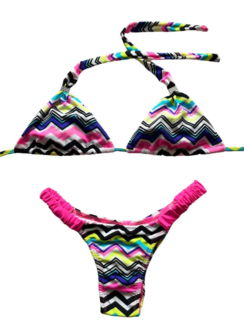 Colorful Chevron Bikini Set - SALE