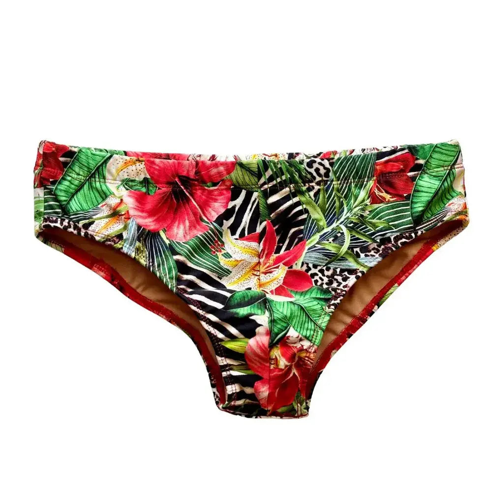 Tropical Print Low-Rise Brazilian Sunga Swim Brief Benatti Beachwear