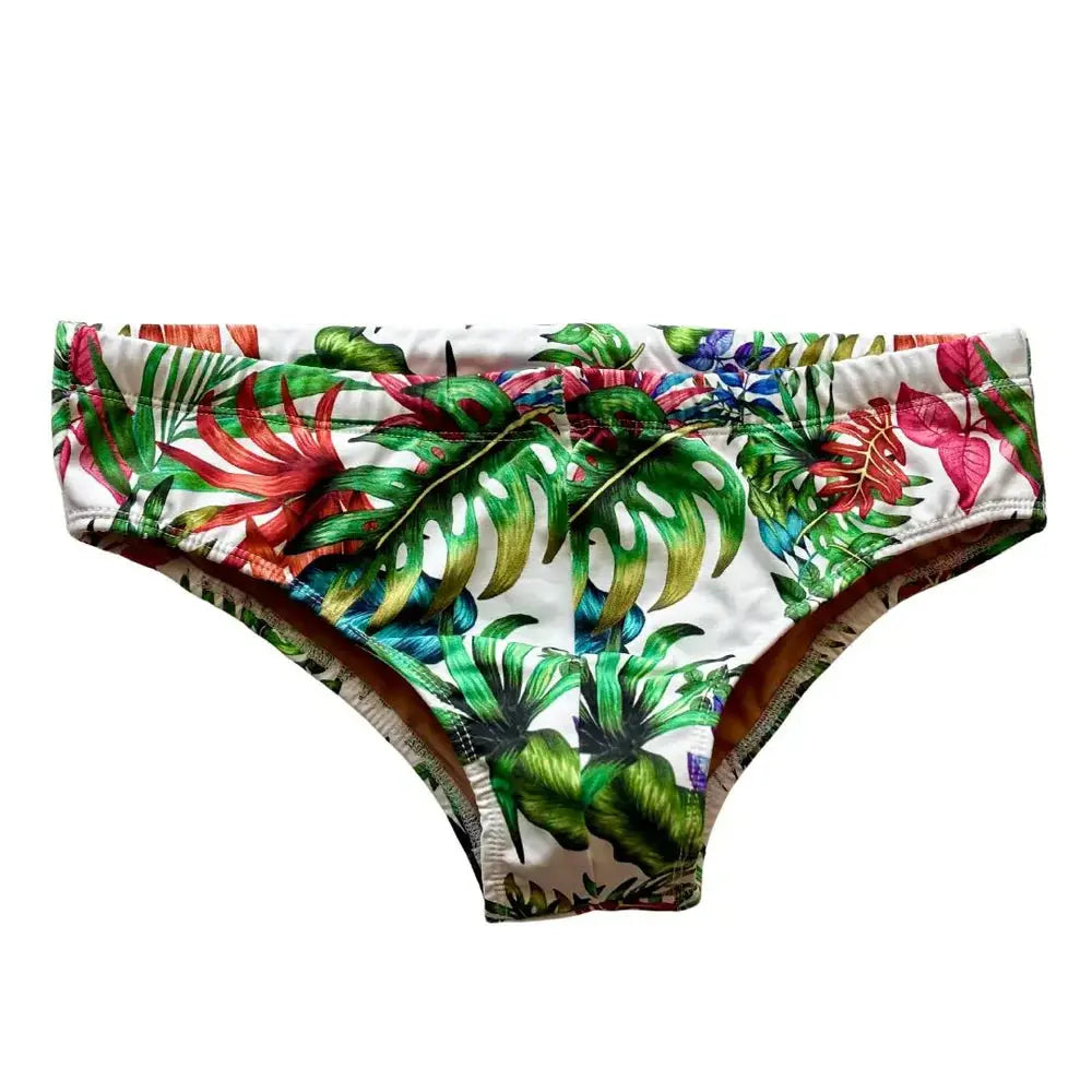 Tropical Print Low-Rise Brazilian Sunga Swim Brief Benatti Beachwear
