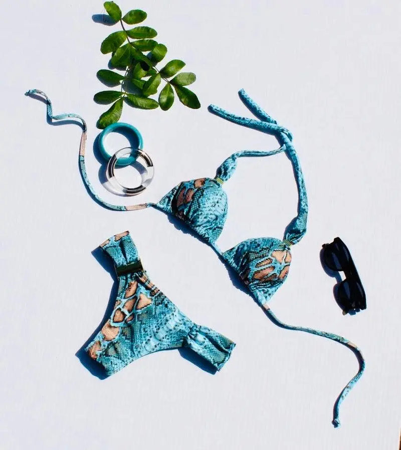 Mia Top & Ana Bottom SET - Snake Print