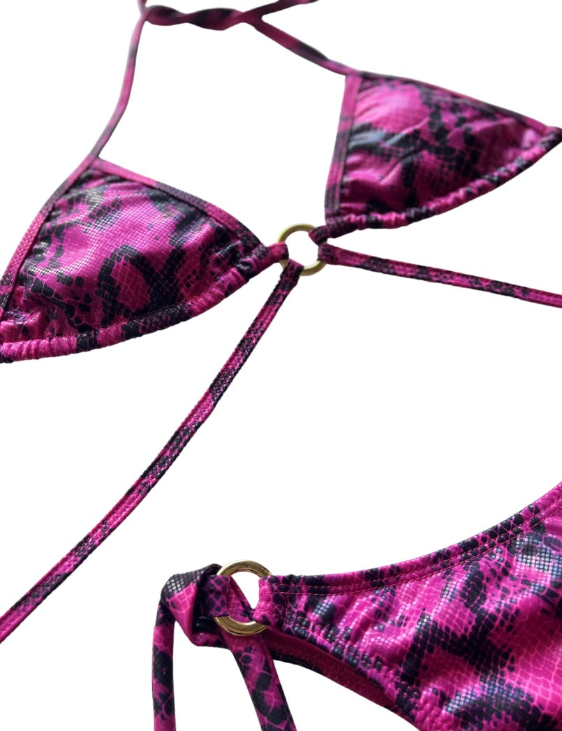 Sofia Top & Andrea Bottom Bikini SET - Pink Viper