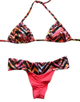 Alice Top & Adriana Bottom SET - Electric Coral